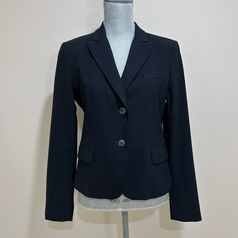 Judith & Charles Stretch Wool Blazer Blue